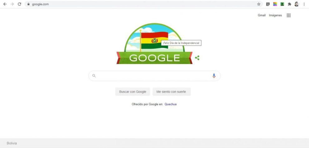 Doodle de Google por el 195 aniversario de Bolivia