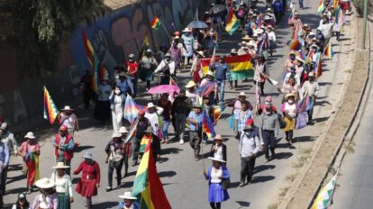 Marchas en Cochabamba por organizaciones sociales