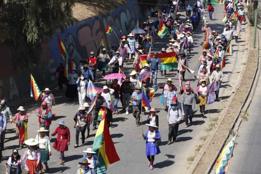 Marchas en Cochabamba por organizaciones sociales