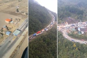 Gobierno sobrevuela bloqueos en la ruta Cochabamba-La Paz