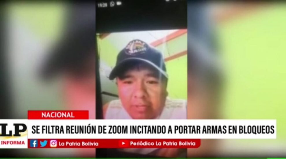 MAS pide armas para bloqueos en reunión de Zoom