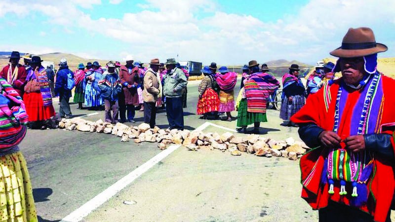 Repliegue de bases de la Federación de Campesinos de La Paz