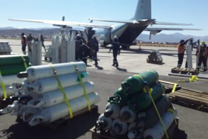 Transporte de oxígeno para centros de salud en Oruro