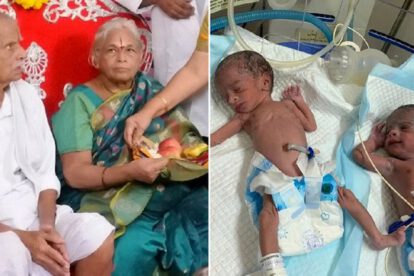 Mujer de 73 años dio a luz a gemelas en la India