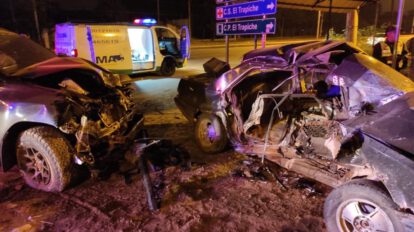 Accidente de tránsito que involucra a trabajadores del matutino El Mundo