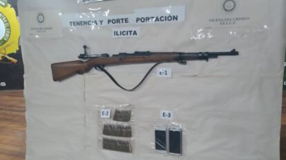 Aprehensión de sujetos en Senkata con fusil y proyectiles