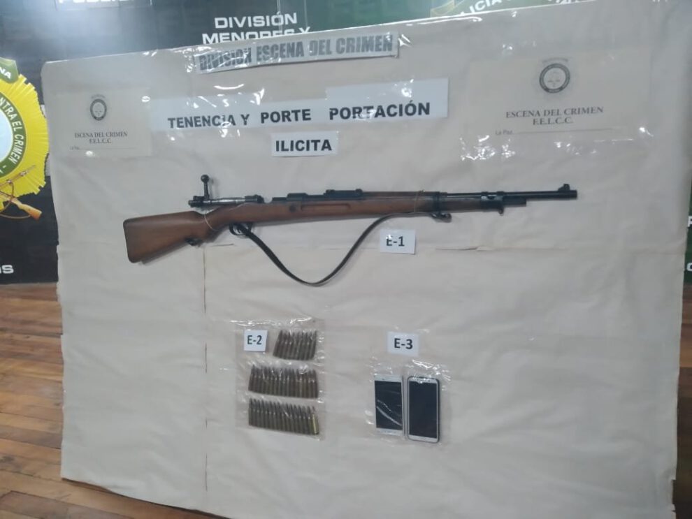 Aprehensión de sujetos en Senkata con fusil y proyectiles