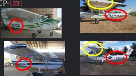 Clonación de matrículas de avionetas utilizadas para el narcotráfico