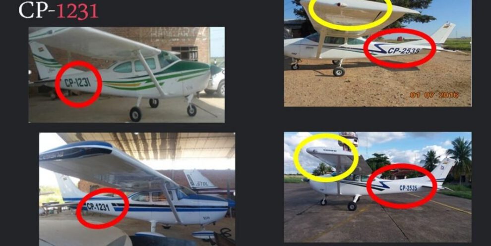 Clonación de matrículas de avionetas utilizadas para el narcotráfico