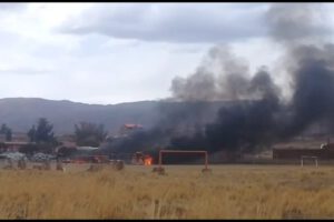 Incendio en ex cuartel Braun