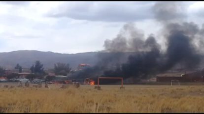 Incendio en ex cuartel Braun