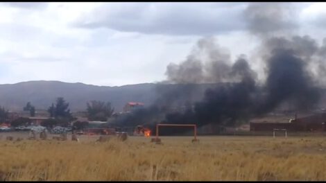 Incendio en ex cuartel Braun