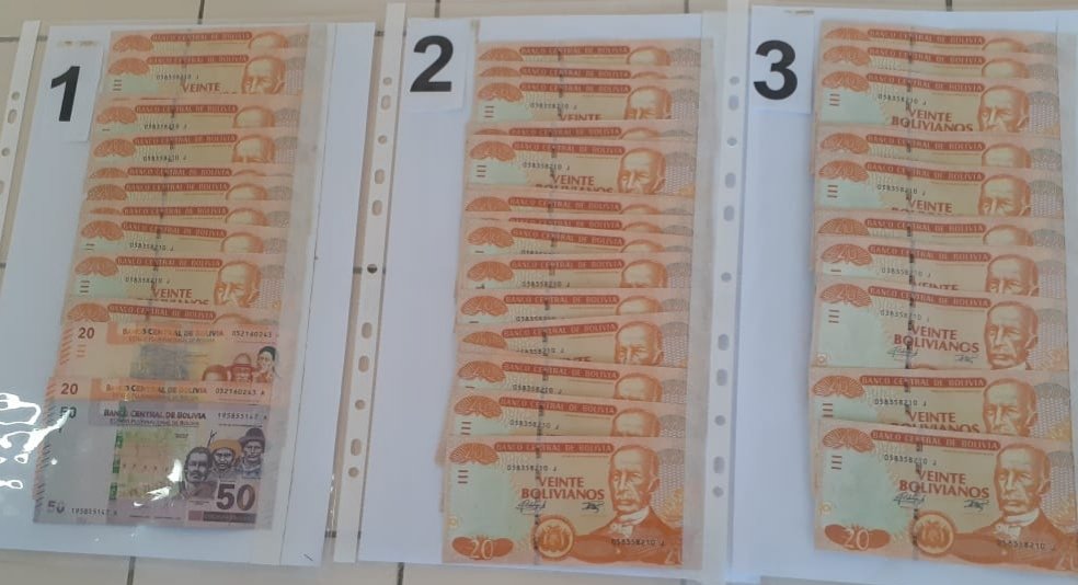 Clan familiar con billetes falsos en El Alto