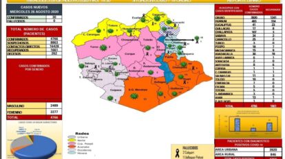 Reporte epidemiológico diario sobre Covid-19 en Sabaya