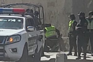 Colisión de patrullas en Oruro durante una persecución
