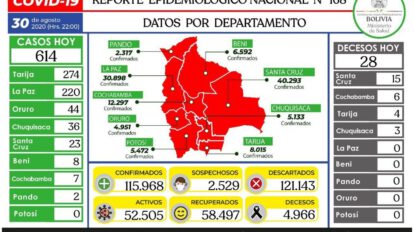 Ministerio de Salud y datos de Covid-19 en Potosí
