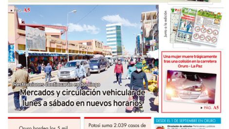 Edición PDF La Patria del 31 de agosto de 2020