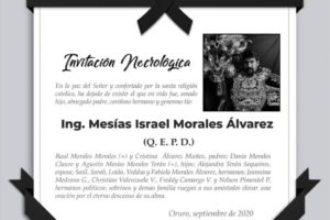Ing. Mesías Israel Morales Álvarez (Q.E.P.D.)