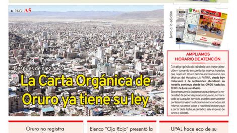 Edición PDF La Patria del 2 de septiembre de 2020