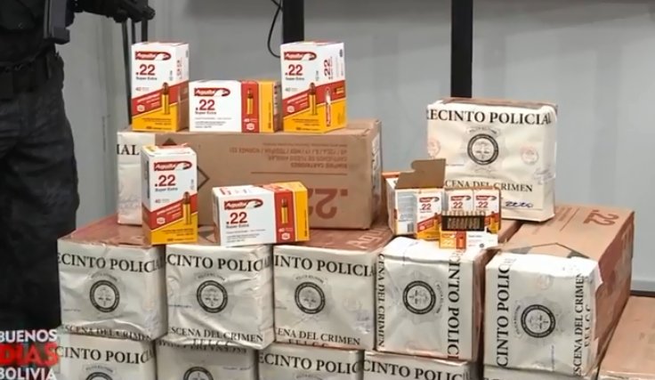 Aprehenden a militante del MAS transportando 126 mil cartuchos