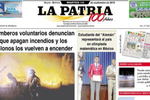 Portadas impresas del 10 de septiembre de 2019