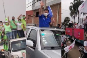 Campaña electoral en Santa Cruz con caravanas de Juntos, MAS y Creemos