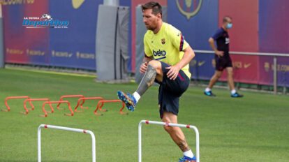 Messi volvió a los entrenamientos del Barcelona
