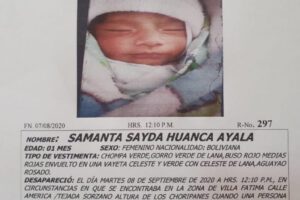 Bebé raptada en La Paz