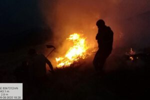 Incendio en el Parque Nacional Carrasco