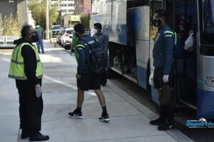 Arribo de los jugadores seleccionados al hotel de concentración en La Paz