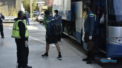 Arribo de los jugadores seleccionados al hotel de concentración en La Paz