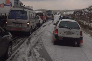 Fuerte granizada en carretera La Paz-Oruro