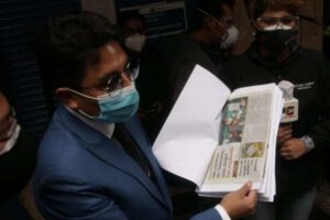 Denuncia de Lourdes Pacheco contra Arturo Murillo por calumnias e injurias