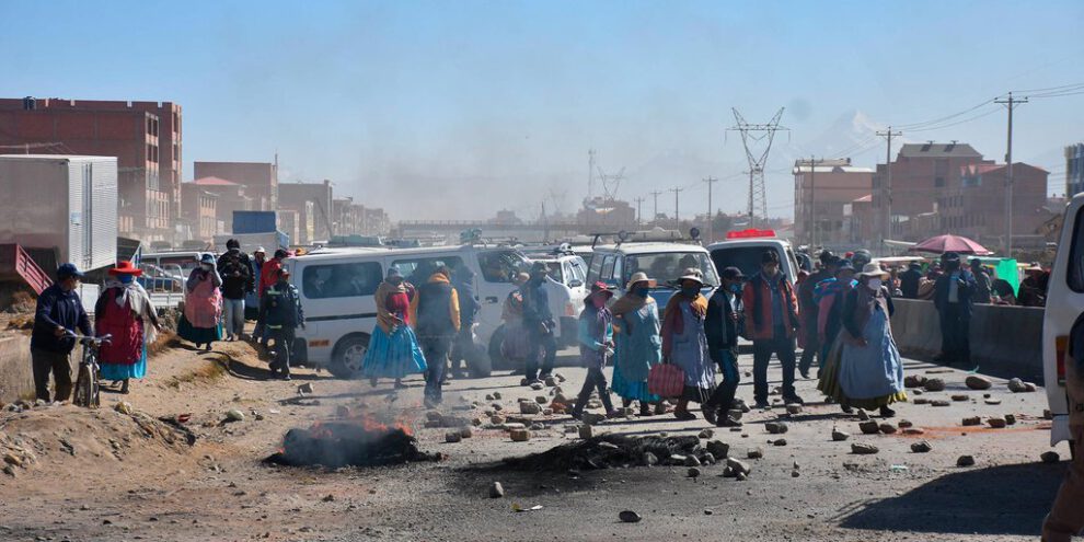Bloqueos en Bolivia relacionados con órdenes de aprehensión