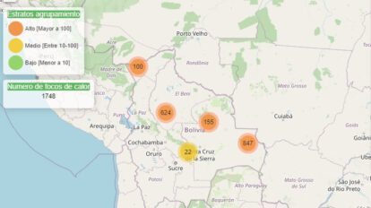 focos de calor en Bolivia