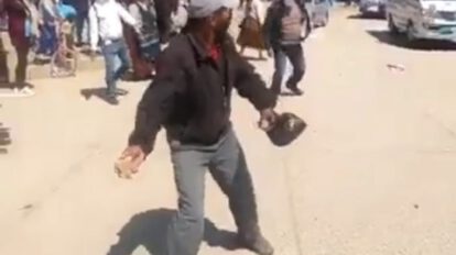 Caravana de Camacho agredida en Oruro