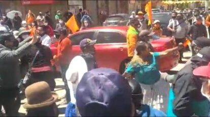 Intercambio de golpes en Oruro durante la campaña electoral