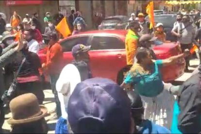 Intercambio de golpes en Oruro durante la campaña electoral