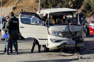 Colisión múltiple La Paz-El Alto