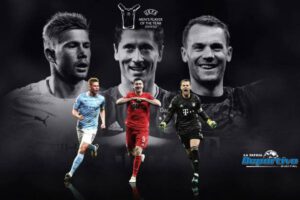 Candidatos a mejor jugador UEFA: De Bruyne, Lewandowski y Neuer