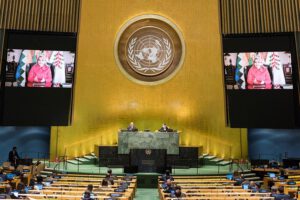 Jeanine Áñez en su discurso ante la ONU
