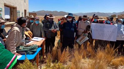 Rechazo a la minería en Acallapu