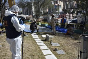 Exhumación de los restos óseos de Jorge Clavijo