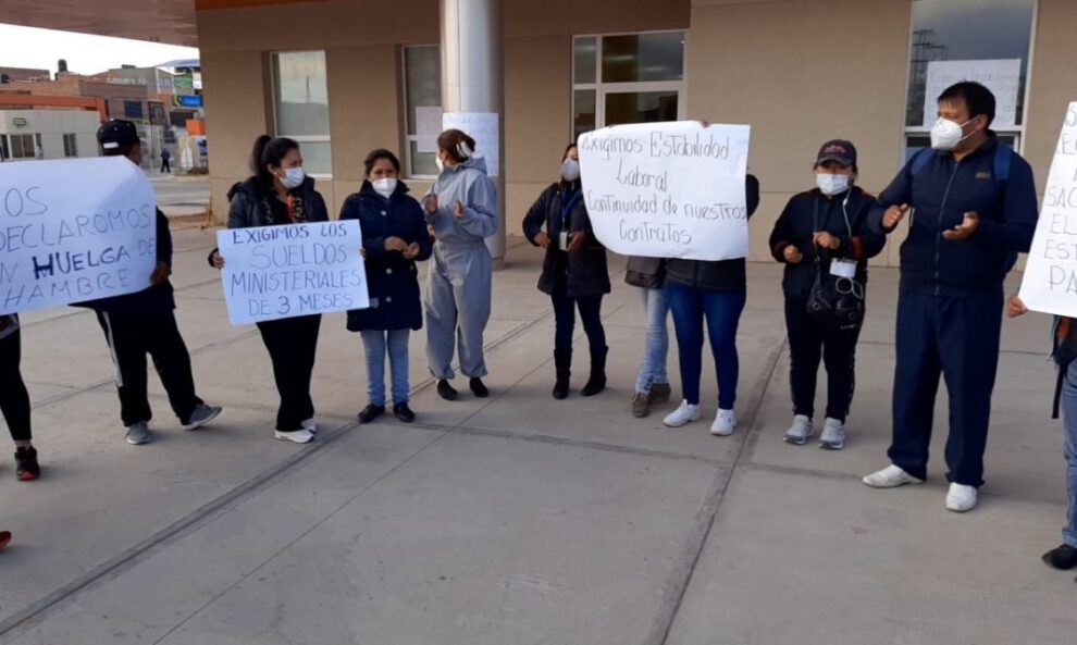 Huelga de hambre personal de salud en Hospital Oruro-Corea