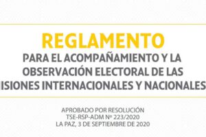 Reglamento para Misiones de acompañamiento y observación electoral