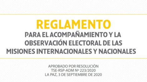 Reglamento para Misiones de acompañamiento y observación electoral