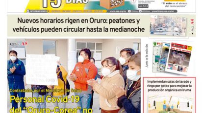 Edición impresa La Patria del 03 de Octubre de 2020