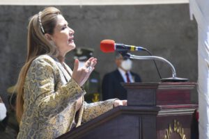 Áñez critica a Arce y el MAS sobre el monólogo político