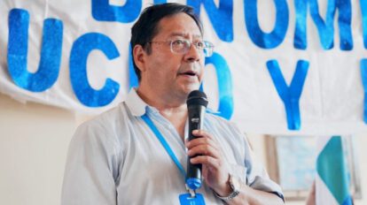 Candidato a la presidencia por el MAS, Luis Arce