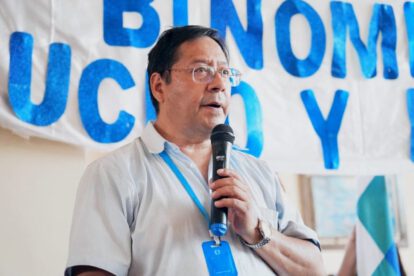 Candidato a la presidencia por el MAS, Luis Arce